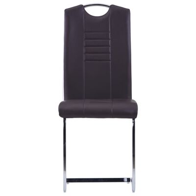 vidaXL Konzolne blagovaonske stolice od umjetne kože 4 kom smeđe