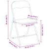 vidaXL Sklopiva stolica 2 pcs Crna 48 x 44 x 78 cm Bar&scaron;un