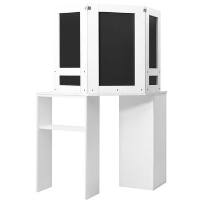 vidaXL Kutni toaletni stolić za šminkanje s LED svjetlima bijeli