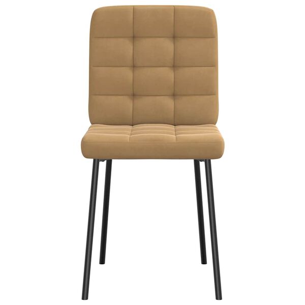 vidaXL Blagovaonske stolice 4 kom smeđe baršunaste