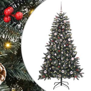 vidaXL Umjetno božićno drvce Zelena 150 cm PVC, Plastika i Čelik