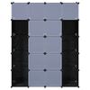 vidaXL Modularni ormarić s 14 pretinaca crno-bijeli 37x146x180,5 cm