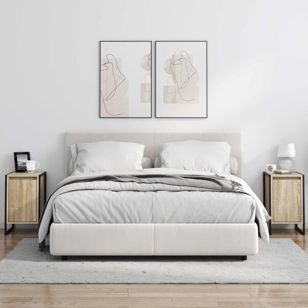 vidaXL Noćni ormarić Sonoma 39,5 x 30 x 50 cm Konstruirano drvo