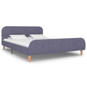 vidaXL Okvir kreveta bez madraca svjetlosiva tkanina 135x190 cm