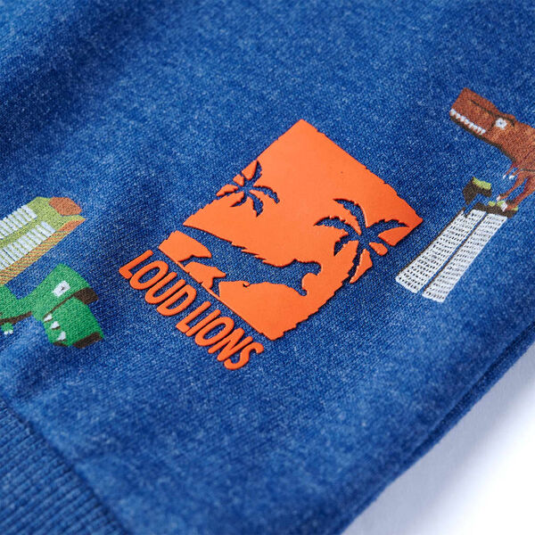 Dječja topla majica tamnoplava pro&scaron;arana 92