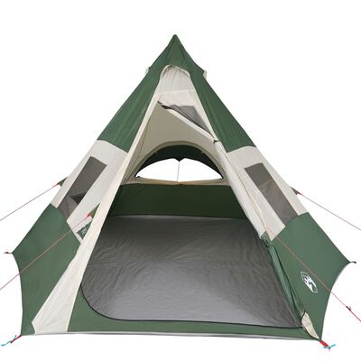 vidaXL Šator tipi za kampiranje za 7 osoba zeleni vodootporni