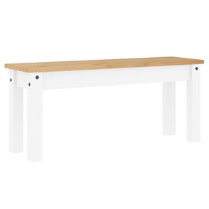 vidaXL Blagovaonska klupa PANAMA bijeli 105x30x45 cm masivne borovine