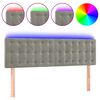 vidaXL LED uzglavlje svjetlosivo 144x5x78/88 cm bar&scaron;unasto