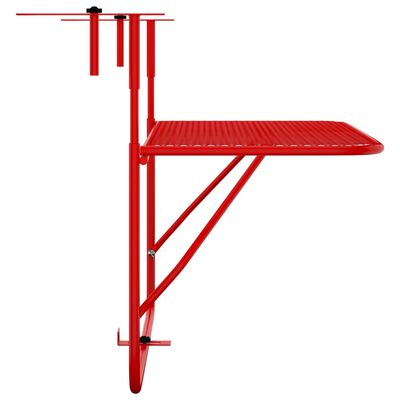 vidaXL Balkonski stol crveni 60 x 40 cm čelični