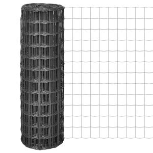 vidaXL Euro ograda 25 x 1,2 m čelična siva