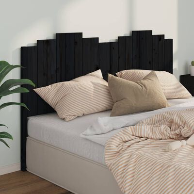vidaXL Uzglavlje za krevet crno 186 x 4 x 110 cm od masivne borovine