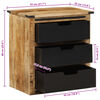 vidaXL Komoda s 3 ladice 55 x 35 x 60 cm od masivnog drva manga