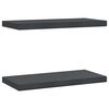 vidaXL Zidne police 2 kom 50x23,5 cm crne nehrđajući čelik