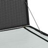 vidaXL Vrtna kutija za pohranu crna 150 x 100 x 100 cm od poliratana
