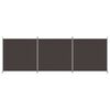 vidaXL Sobna pregrada s 3 panela smeđa 525 x 180 cm od tkanine