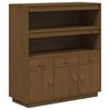 vidaXL Visoka komoda boja meda 100 x 40 x 108,5 cm od masivne borovine