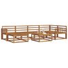 vidaXL Set vanjskih sofa 7 pcs Prirodna Čvrsto drvo akacije