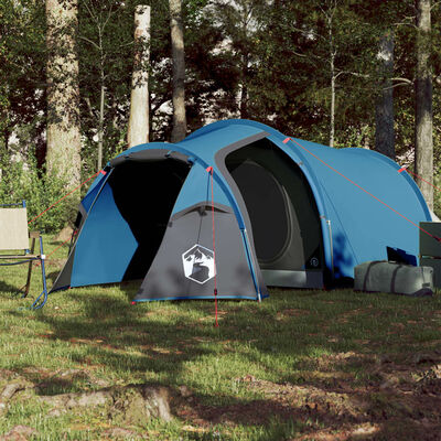 vidaXL Tunelski šator za kampiranje za 2 osobe plavi vodootporni