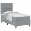 vidaXL Krevet s opruga kutije Svijetlo siva 90 x 190 cm tkanina