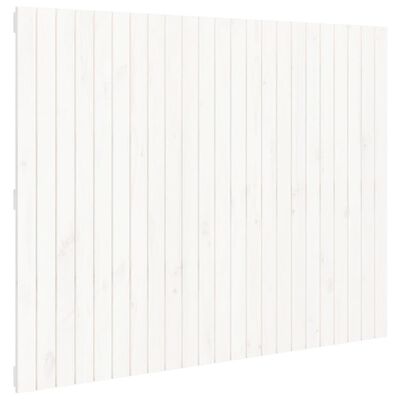 vidaXL Zidno uzglavlje bijelo 146,5x3x110 cm od masivne borovine