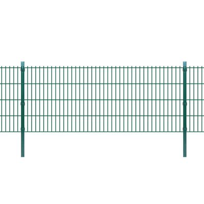 vidaXL Stupovi za ogradu 10 kom zeleni 130 cm od pocinčanog čelika