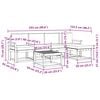vidaXL Set vanjskih sofa s jastukom 6 pcs Prirodna i svijetlo siva