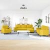 vidaXL 4-dijelni set sofa s jastucima žuti baršunasti