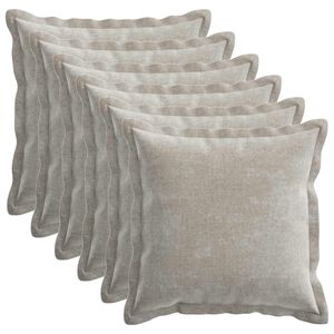 vidaXL Presvlaka za jastuk 6 kom. HOUTEN Svjetlosiva 30 x 30 cm