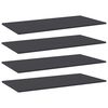vidaXL Police za knjige 4 kom sive 80 x 30 x 1,5 cm od iverice