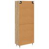 vidaXL Highboard Umjetnički hrast 69,5 x 34 x 180 cm Konstruirano drvo