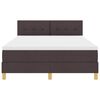 vidaXL LED Box Spring Krevet Tamno smeđa 140 x 200 cm tkanina