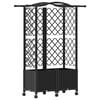 vidaXL Povi&scaron;eni krevet s mrežom i krovom Crna 122 x 40 x 144 cm PP