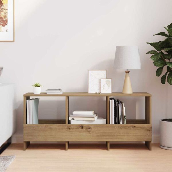 vidaXL Polica za časopise Umjetnički hrast 102 x 30 x 45 cm