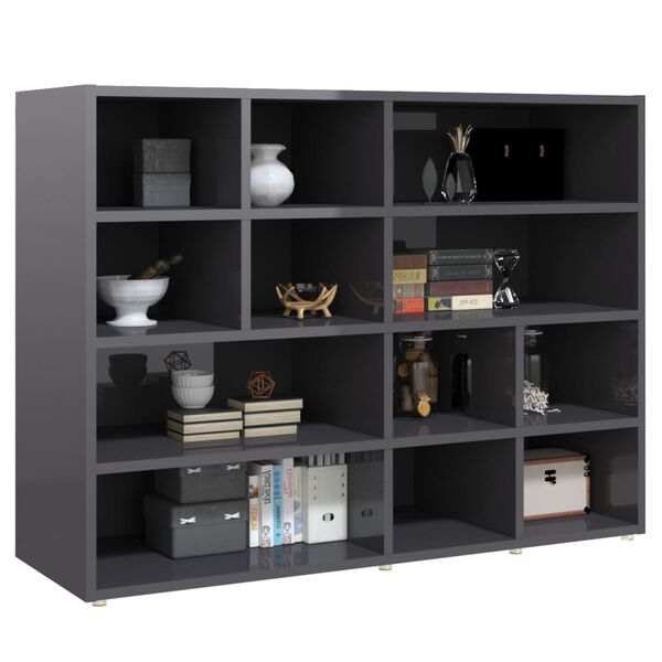 vidaXL Bočni ormarić sjajni sivi 97 x 32 x 72 cm konstruirano drvo