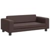 vidaXL Dječja sofa s tabureom smeđa 100 x 50 x 30 cm od umjetne kože