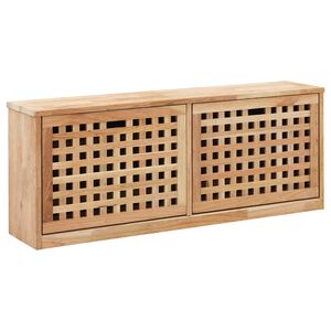 vidaXL Klupa za pohranu cipela od masivne orahovine 94 x 20 x 38 cm