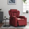 vidaXL Električni naslonjač od umjetne kože crvena boja vina