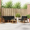 vidaXL Set vanjskih sofa s jastukom 6 pcs Prirodna i crna
