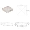 vidaXL Piramidalni poklopci za stupove ograde 6 kom metalni 101x101 mm