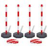 vidaXL Set od 4 stupa i 2 plastična lanca po 10 m