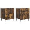 vidaXL Noćni ormar 2 kom. Dimljeni hrast 43 x 34,5 x 49,5 cm