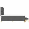 vidaXL Krevet s opruga kutije Tamno siva 160 x 200 cm tkanina