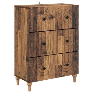 vidaXL Ormar s ladicama Staro drvo 66 x 34,5 x 90 cm Konstruirano drvo