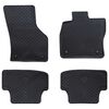 vidaXL Auto tepih 4 pcs Crna odgovara za Audi A3 2012-2020 Guma