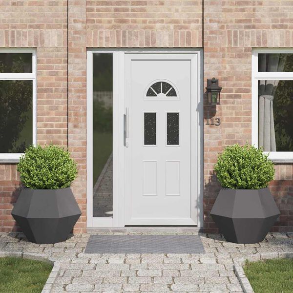 vidaXL Sadilica 2 pcs Crna 75 x 75 x 60 cm Čelik