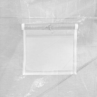 vidaXL Staklenik s čeličnim okvirom bijeli 12 m² 6 x 2 x 2,85 m