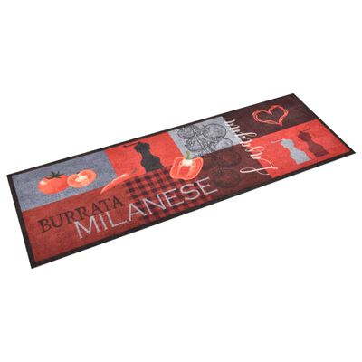 vidaXL Kuhinjski tepih s uzorkom rajčica perivi 60 x 180 cm