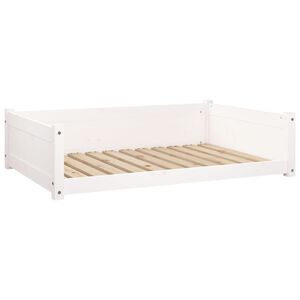 vidaXL Krevet za pse bijeli 105,5x75,5x28 cm od masivne borovine