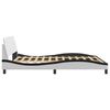 vidaXL Okvir za krevet Dover bijelo-crni 160x200 cm umjetna koža