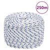 vidaXL Brodski konop bijeli 6 mm 250 m od polipropilena